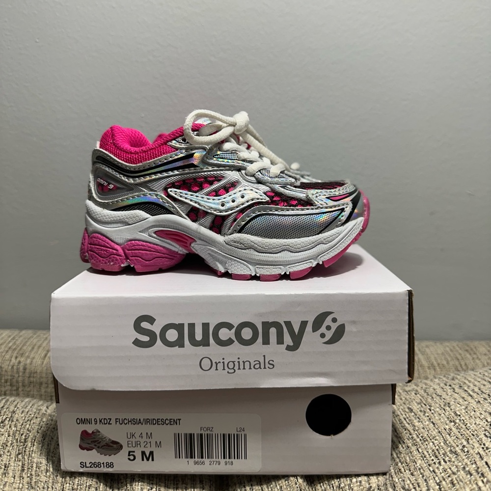 Saucony Kids Sneakers - Fuchsia and Gray